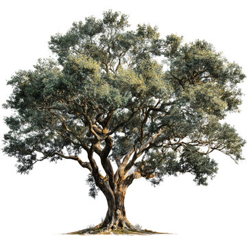 Majestic Live Oak Tree isolated Transparent Background Professional Image Usage