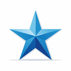 Fototapeta premium Blue Five-Pointed Star Icon