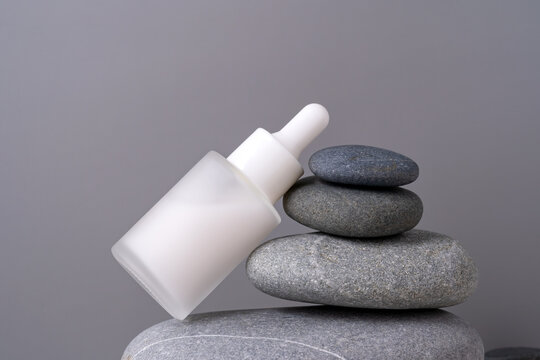 Serenity of skincare with natural stones