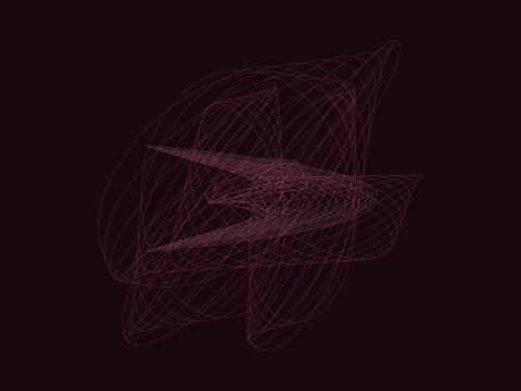 Damped Pendulum Harmonograph Generative Line Art