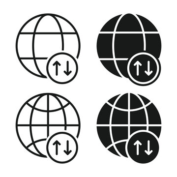 Mobile Network Roaming Icon. Global Connectivity. Vector Illustration