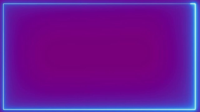 Purple 800080 Hex Code Border Neon Frame creative promo video animation template advertising commercial marketing brand intro opener motion graphics dynamic trendy modern stylish social media content