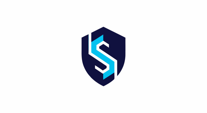 Modern shield logo with the letter S, representing security and protection.