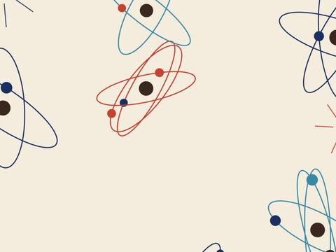 Space Age Atomic Pattern Vintage Background