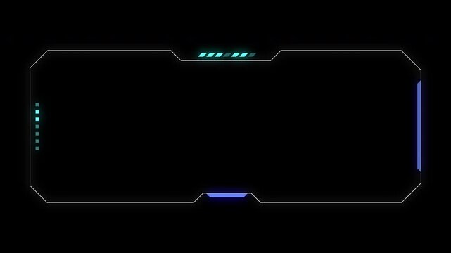 Futuristic HUD frame overlay with top accent bar