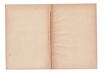 Naklejka premium Rough aged paper texture. Old opened book pages