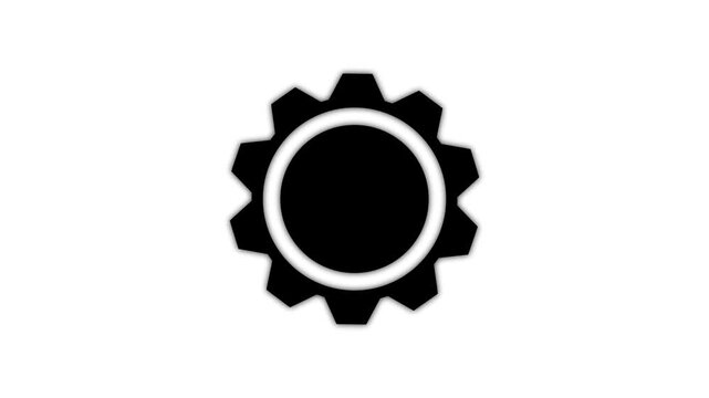 setting Icon. Gear Sign icon or Cog settings sign for web and app. Simple black setting gear icon isolated .gear settings single solid icon.4k