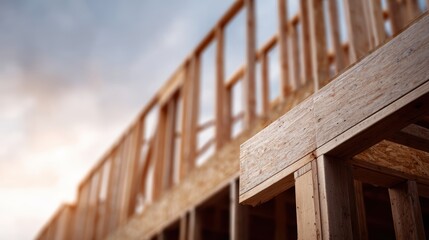 Fototapeta premium House under construction, building progress concept