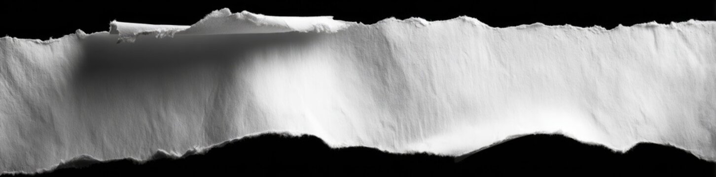 Topographical view of a fractured surface with striations and a shadowy crevice