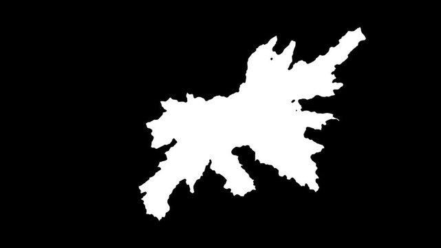 White silhouette moves against black background