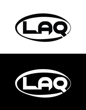 LAQ Abstract Modern Lettermark Logo Design. Monogram brand identity abstract logo.