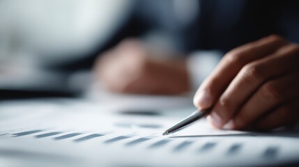 Fototapeta premium Hands of business people working with graphs, financial analysis concept