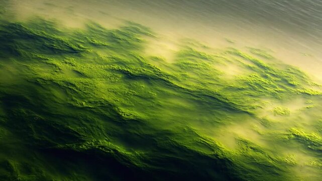 Abstract Algae: A mesmerizing composition showcasing the vibrant textures and patterns of algae, creating an immersive visual experience.