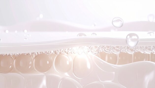 セラミドによる肌バリア強化 角層のうるおいを守る高保湿スキンケア表現 ジェネレーティブAI