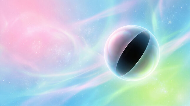 An abstract background:"In a beautiful space of pastel colors,the moment when the eye of a pure heart begins to open&rdquo;