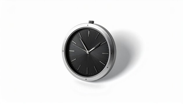 Stylish wrist watch minimal design, isolated on pure white background, soft shadow, high detail