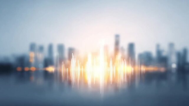 Abstract Cityscape: A blurred, abstract view of a modern cityscape, bathed in a soft, ethereal light, suggesting the energy and dynamism of urban life.
