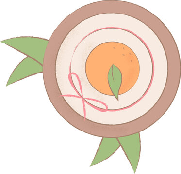 Three layered kagami mochi