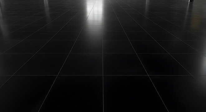 black stone floor tiles with grid lines on transparent background high quality