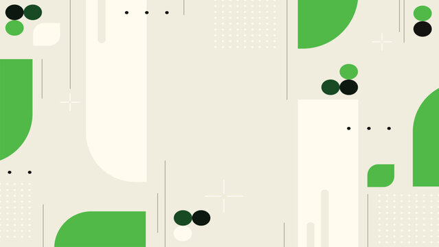 Minimal Geometric Green Abstract Background with Modern Shapes and Clean Layout