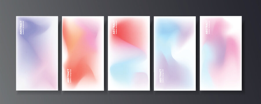 Abstract watercolor panels a symphony of blended hues and textural gradients