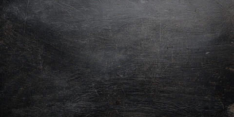 Dark wall scratched blackboard texture background with scratches and marks for design and education concepts © Namira