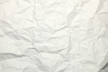 Fototapeta premium White Crumpled Paper Texture Background with Abstract Wrinkled Creased Surface and Copy Space