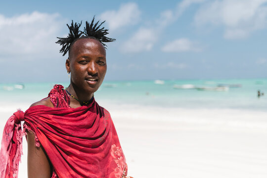 Portrait of a handsome and dashing young Masai man.