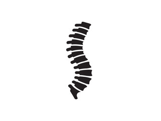 Naklejka premium spine icon silhouette vector illustration