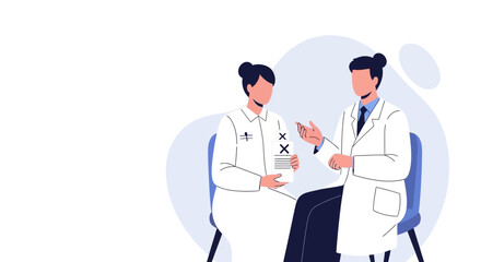 Fototapeta premium Doctor and Patient Discussing Medical Results in a Consultation Room