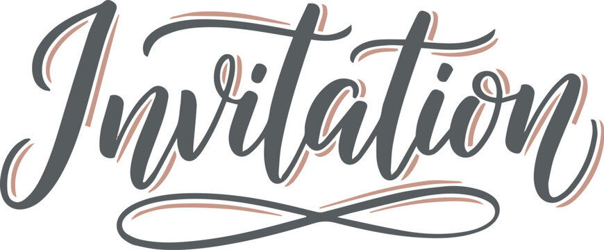 Simple and Elegant Invitation Lettering for Modern Wedding Cards