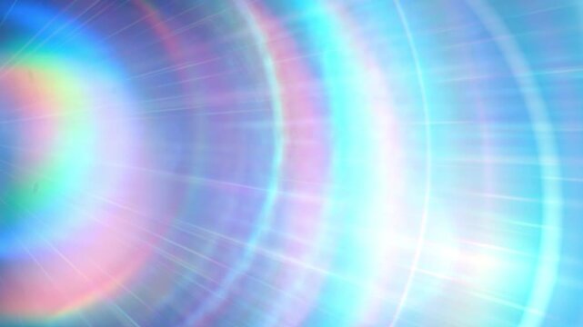 Cinematic prism light rays and lens flare overlay with colorful spectrum glow