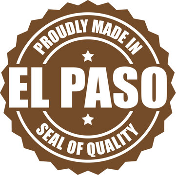 Proudly Made in El Paso Vector Badge