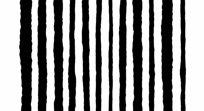 Black and white vertical wavy stripes pattern design