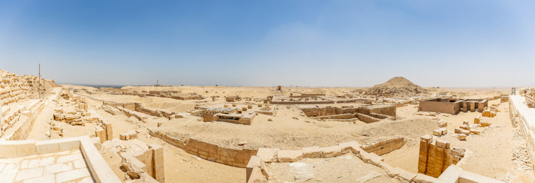 Panoramic View of Saqqara Archaeological Complex Egypt