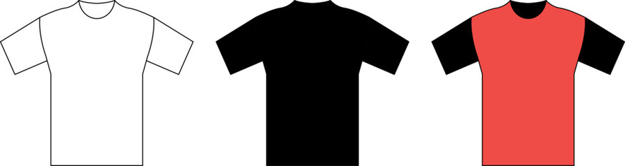 Naklejka premium T shirt icon. T-shirt icon with outline and glyph style. T-shirt Logo collection line and flat style sign and symbol. Vector illustrations or PNG