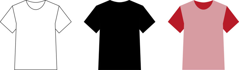 Naklejka premium T shirt icon. T-shirt icon with outline and glyph style. T-shirt Logo collection line and flat style sign and symbol. Vector illustrations or PNG