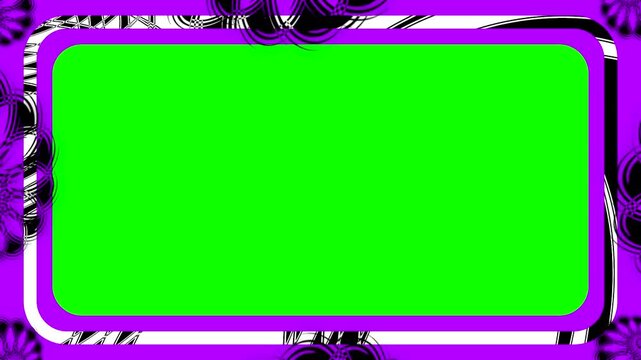 Colorful loop animation with patterns and a green background for creative projects and displays