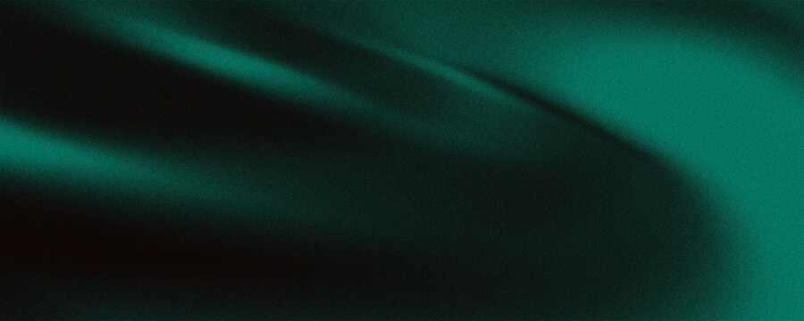 Abstract Emerald Green background with Strong Grain Texture and diagonal waves that create visual dynamism