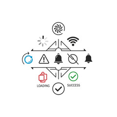 Fototapeta premium A flowchart of loading and success process.