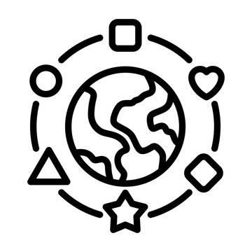 Diversity Icon - Black Outline
