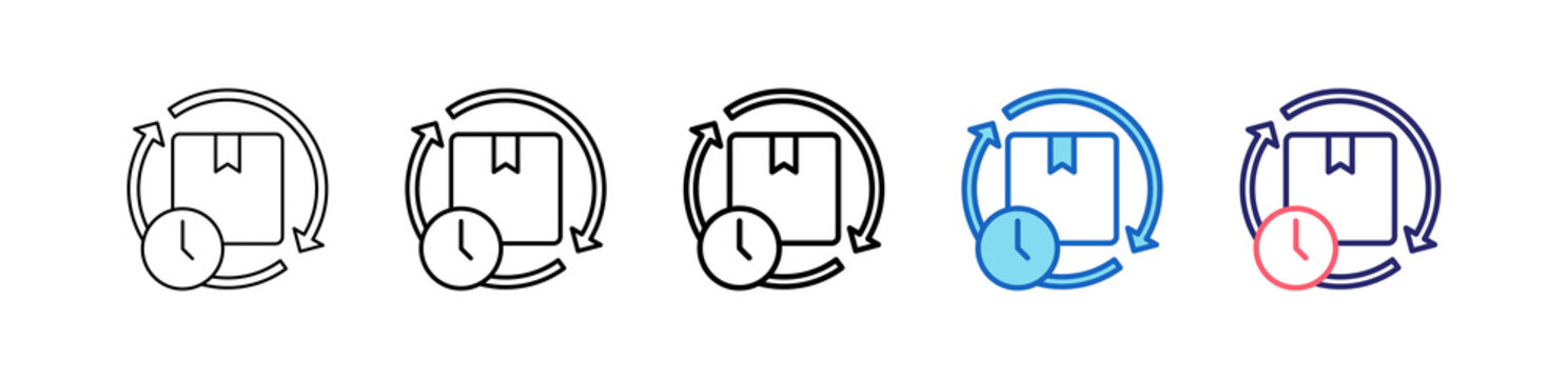 Product Lifespan Icon In 5 Different Styles Set Collection.   