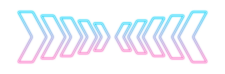 This artwork showcases high-speed technology in motion in PNG format. A modern neon arrow design cuts through a transparent background, emitting a glowing light effect © sotejarts