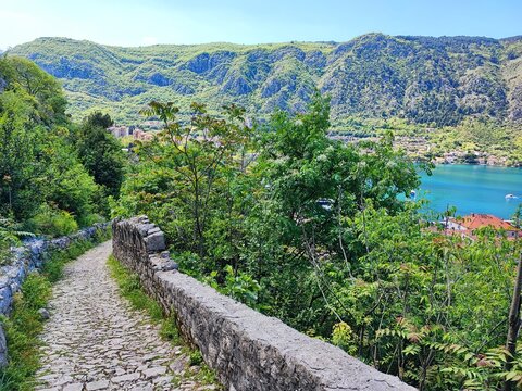 climbing the fortrees walls of kotor montenegro