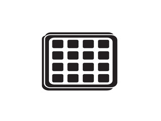 Naklejka premium minimalist waffle iron grid vector illustration flat design