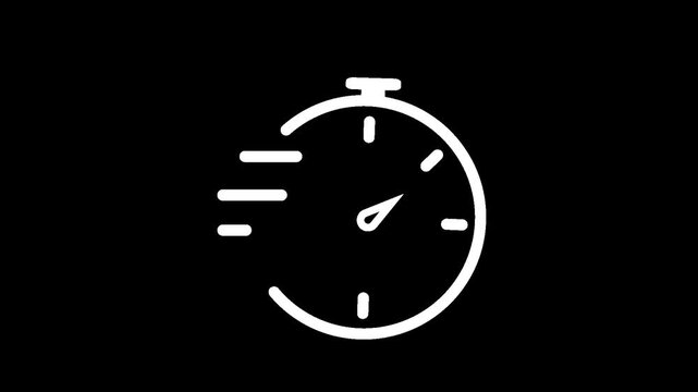 Animated stopwatch icon of speed