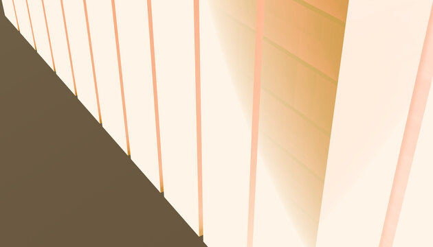 Abstract modern geometric architecture with light and shadow