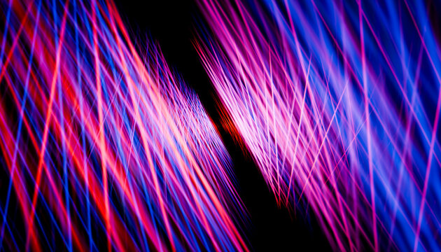 Abstract diagonal neon light background