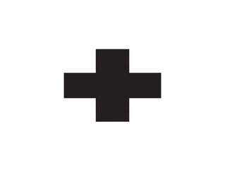 Obraz premium first aid cross medical symbol flat design vector illustration