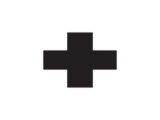 Fototapeta premium red cross medical symbol flat design vector illustration